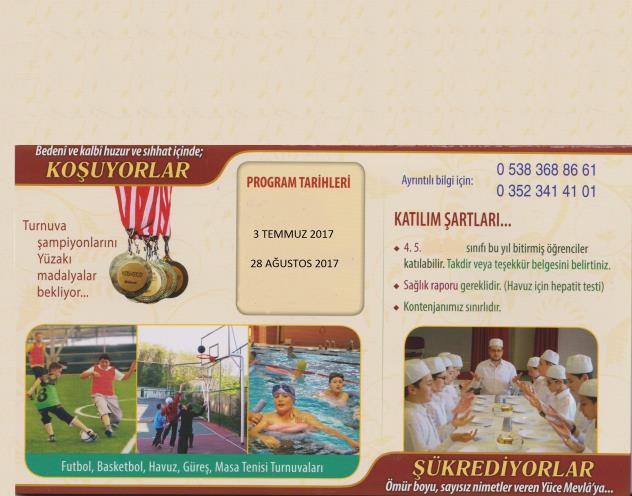Yaz Programımız Başlamıştır